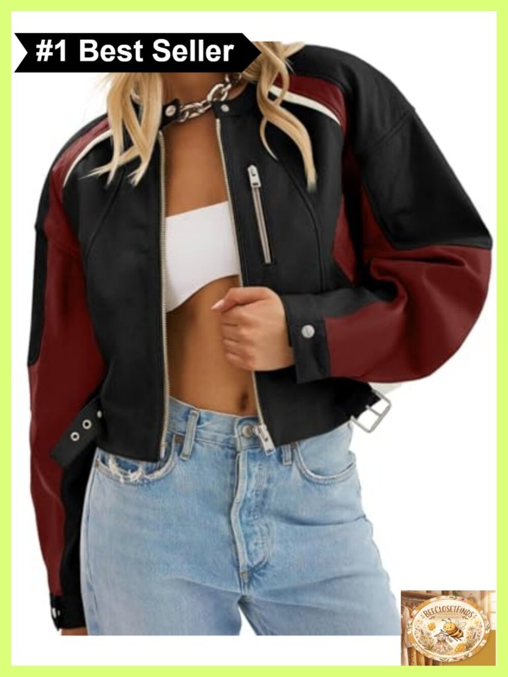 Womens Faux Leather Cropped Bomber Moto Biker Jacket Zip Up Casual